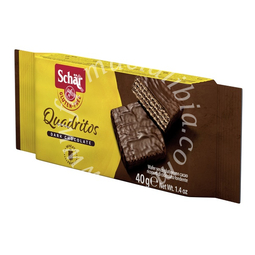 Schar quadritos wafer con cacao ricoperti di cioccolato fondente 40 g