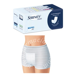 Pannolone per incontinenza formato rettangolare con barriera serenity 30 pezzi