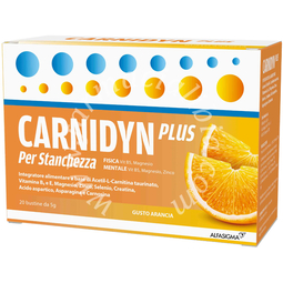 Carnidyn plus 20 bustine da 5 g gusto arancia