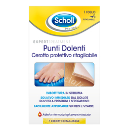 Scholl punti dolenti cerotto protettivo ritagliabile doppio spessore per calli e duroni 1 pezzo