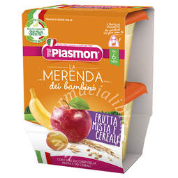 Plasmon la merenda dei bambini merende frutta cereali asettico 2 x 120 g