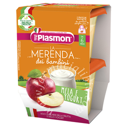 Plasmon la merenda dei bambini sapori di natura mela yogurt asettico 2 x 120 g