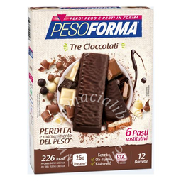 Pesoforma barr 3 cioccolati 372 g