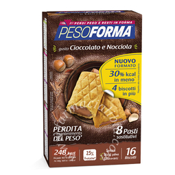 Pesoforma biscotto cioccolato nocciola 16 pezzi 33 g