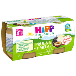 Hipp bio omogeneizzato prugna e mela 2 x 80 g