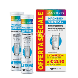 Massigen magnesio superior 18+18 compresse effervescenti