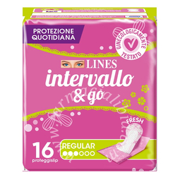 Proteggislip lines intervallo fresh&go ripiegati 16 pezzi