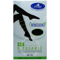 Collant supercoprente sauber 8-12 mmhg fantasia pois piccoli bianco e nero 3