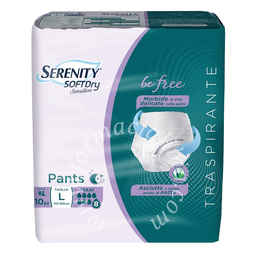 Serenity pants sd sensitive be free maxi l 10 pezzi
