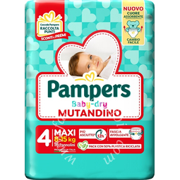 Pampers baby dry pannolino mutandina maxi small pack 16 pezzi