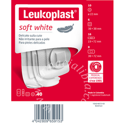Leukoplast soft white 40 pezzi assortiti
