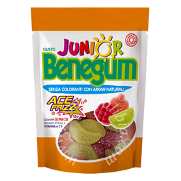 Benegum junior ace frizz caramelle gommose con succo di frutta e vitamine a c e 90 g