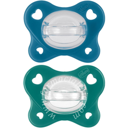 Chicco dual soft succhietto azzurro 16-36 mesi 2 pezzi