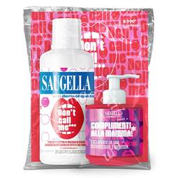 Saugella bundle dermoliquido don't call me 1 saugella dermoliquido 500 ml con etichetta edizione limitata + 1 minisize sample con pump 150 ml