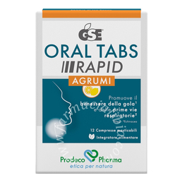 Gse oral tabs rapid agrumi 12 compresse masticabili