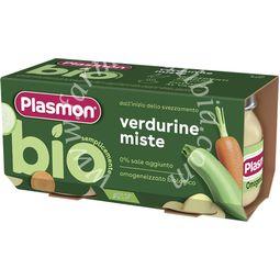 Plasmon bio omogeneizzato carote patate e zucchine 2 pezzi da 80 g
