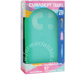 Curasept travel verde 1 spazzolino + 1 dentifricio 20 ml + 3 picks