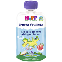 Hipp bio frutta frullata dragone mela pera frutta del drago ribes nero 90 g