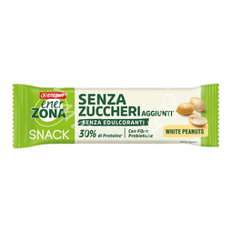 Enerzona snack arachidi copertura bianca al latte senza zuccheri aggiunti 33 g
