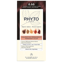 Color kit phytocolor 6,66 castano intenso rosso ciliegia 1 latte rivelatore 50 ml + 1 crema colorante 50 ml + 1 maschera prolunga colore 10 ml + 1 paio di guanti
