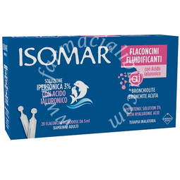 Isomar flaconcini fluidificanti soluzione ipertonica 30%+acido ialuronico 20 flaconcini da 5 ml