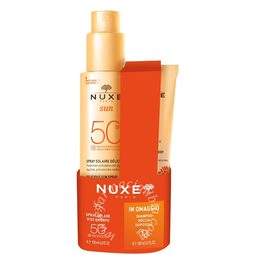 Nuxe sun olio spf50 150 ml + shampoo doccia doposole 100 ml