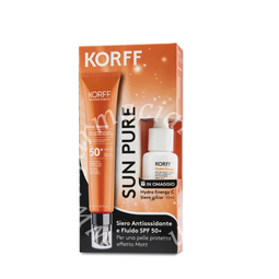 Sun pure sun secret fluido viso antimacchie spf50+ 50 ml + hydra energy c siero glow 10 ml in omaggio