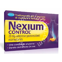 Nexium control 20 mg compresse gastroresistenti  esomeprazolo - compressa gastroresistente - uso orale - blister (alu) - 14 compresse