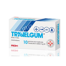 Travelgum 20 mg  gomme da masticare medicate  dimenidrinato 10 gomme