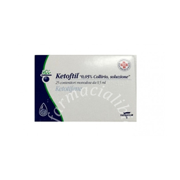Ketoftil 0,5 mg/ml collirio, soluzione  ketotifene 0,05%  25 contenitori monodose da 0,5 ml