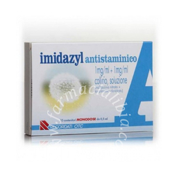Imidazyl antistaminico 1 mg/ml + 1 mg/ml collirio, soluzione  nafazolina nitrato + tonzilamina cloridrato 10 contenitori monodose 0,5 ml