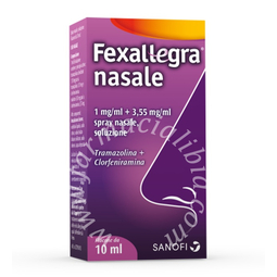 Fexallegra nasale 1 mg/ml + 3,55 mg/ml spray nasale, soluzione  tramazolina + clorfeniramina 1 flacone da 10 ml