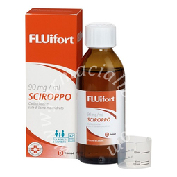 Fluifort 90 mg/ml sciroppo  carbocisteina sale di lisina monoidrato flacone 200 ml