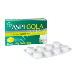 Aspi gola 8,75 mg pastiglie gusto limone e miele  flurbiprofene pastiglia gusto miele limone 16 pastiglie in blister pvc/pvdc/alluminio
