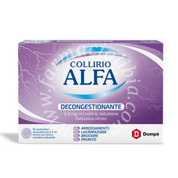 Collirio alfa decongestionante 0,8 mg/ml collirio, soluzione  nafazolina nitrato 10 contenitori monodose 0,3 ml