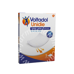 Voltadol unidie 140 mg cerotto medicato  diclofenac sodico  medicinale equivalente cerotti medicati 5 cerotti in bustina carta/pe/al/eaa