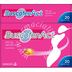 Buscofenact 400 mg capsule molli  ibuprofene molli, 20 capsule in blister pvc/pe/pvdc-al