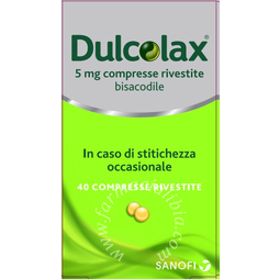 Dulcolax 5 mg compresse rivestite  dulcolax adulti 10 mg supposte  bisacodile 40 compresse rivestite in blister pvc/pvdc/al