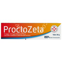 Proctozeta 15 mg/g + 10 mg /g crema rettale  lidocaina cloridrato e idrocortisone acetato 1,5%/1%  tubo 30 g