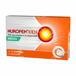 Nurofenteen 200 mg compresse orodispersibili menta  ibuprofene 12 compresse orodispersibili menta in blister pvc/al/poliamide/al