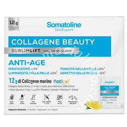 Somatoline collagene beauty sublimlift 10 bustine gusto limone senza glutine senza lattosio