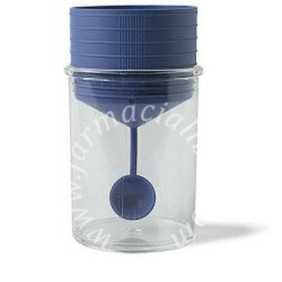 Contenitore pic sterile trasparente per analisi coprologiche+ cucchiaino specimen tappo a vite etichetta autoadesiva
