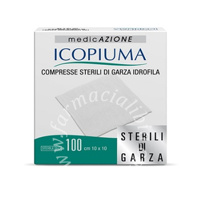 Icopiuma garza compressa idrofila 10x10cm 100 pezzi
