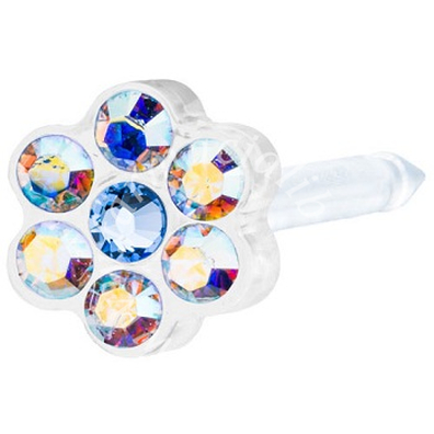 Blomdahl foralobo mp daisy 5mm rainbow/alexandrite