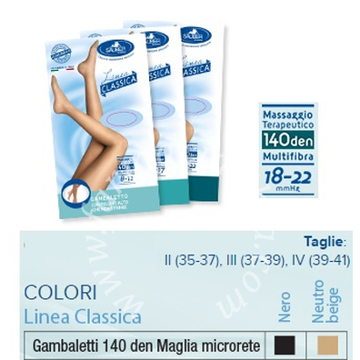 Sauber gambaletto 140 maglia microrete neutro beige 2 linea classica