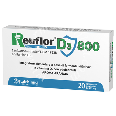 Reuflor d3 800 20 compresse masticabili aroma arancia