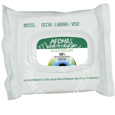 Afomill salviettine struccanti olio micellare 20 pezzi