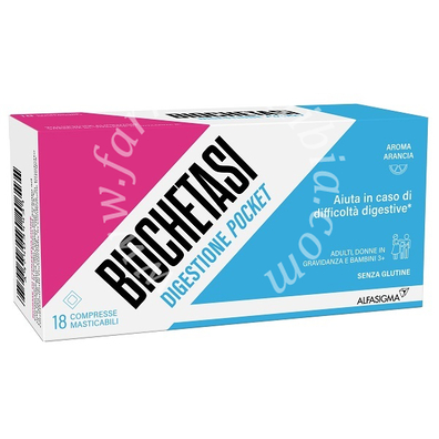 Biochetasi digestione pocket 18 compresse masticabili