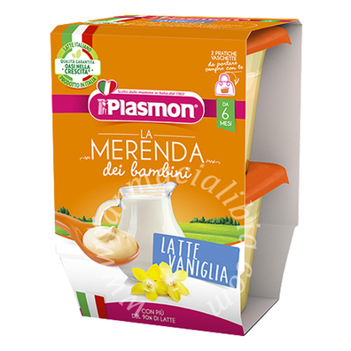 Plasmon la merenda dei bambini merende latte vaniglia asettico 2 x 120 g