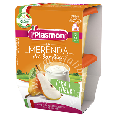 Plasmon la merenda dei bambini sapori di natura pera yogurt asettico 2 x 120 g